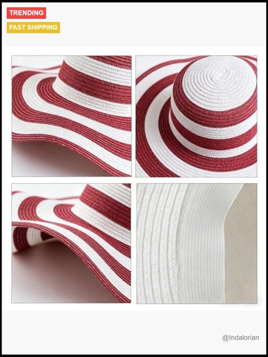 Straw Wide Brim Sun Hat Foldable Travel Beach Hat main image 6
